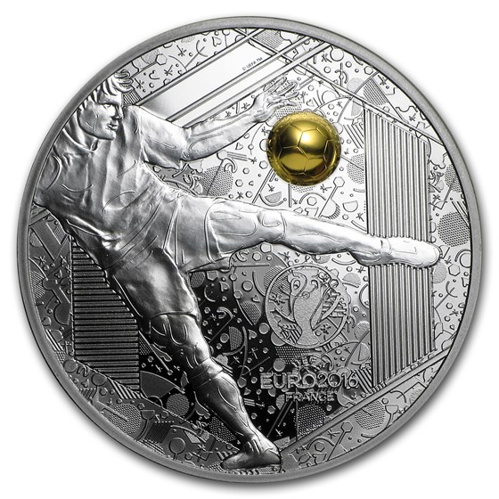 2016 France Silver €10 UEFA Cup Proof (Volley Kick) 2016 France Silver €10 UEFA Cup Proof (Volley Kick)